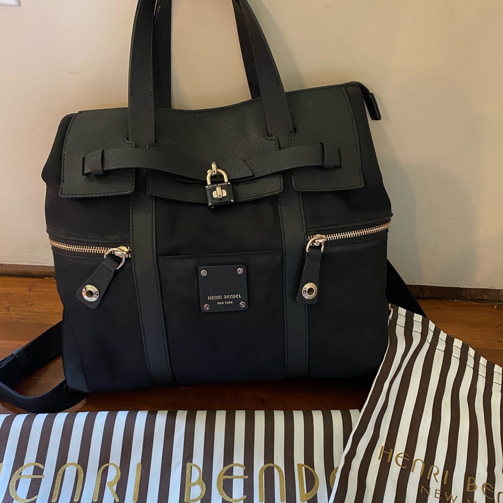 Henri Bendel Jetsetter convertible nylon backpack